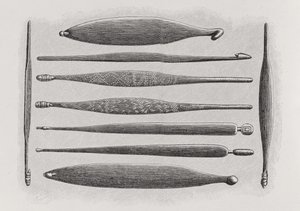 Wommeras or throwing sticks of the Australians, from The History of Mankind, Vol.1, by Prof. Friedrich Ratzel, 1896 by English School